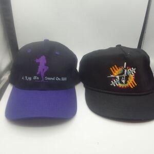 Black and Purple Baseball Caps
